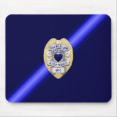 Thin Blue Line Abzeichen Mousepad (Vorne)