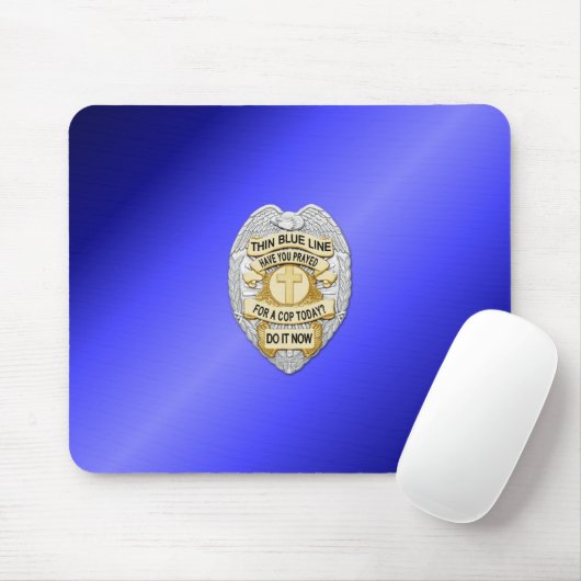 Thin Blue Line Abzeichen Mousepad (Mit Mouse)
