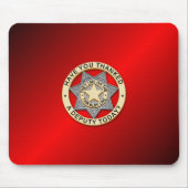 Thin Blue Line Abzeichen Mousepad (Vorne)