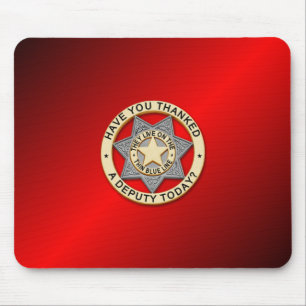 Thin Blue Line Abzeichen Mousepad