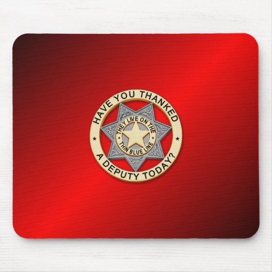 Thin Blue Line Abzeichen Mousepad (Vorne)