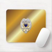 Thin Blue Line Abzeichen Mousepad (Mit Mouse)