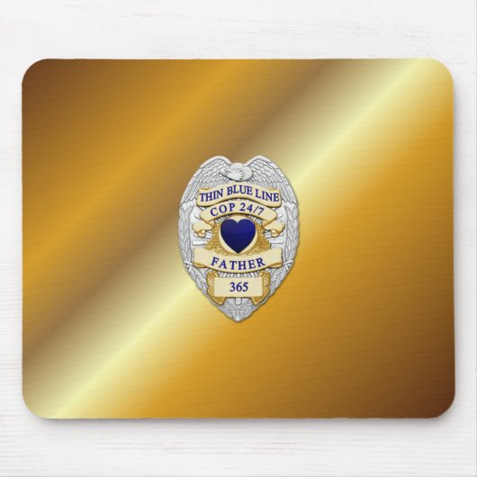Thin Blue Line Abzeichen Mousepad (Vorne)