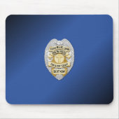 Thin Blue Line Abzeichen Mousepad (Vorne)