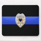 Thin Blue Line - Abzeichen Mousepad (Vorne)