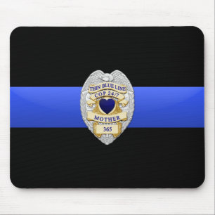 Thin Blue Line - Abzeichen Mousepad