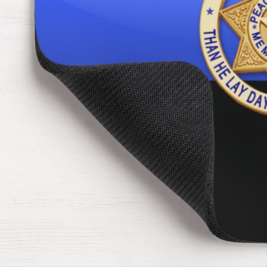 Thin Blue Line - Abzeichen Mousepad (Ecke)