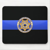 Thin Blue Line - Abzeichen Mousepad (Vorne)