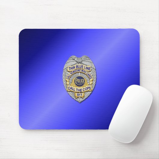 Thin Blue Line Abzeichen Mousepad (Mit Mouse)