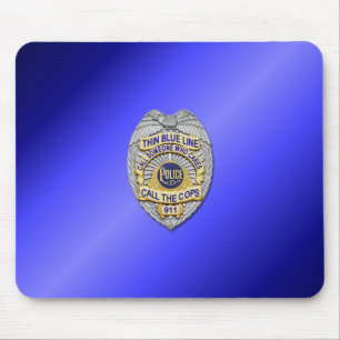 Thin Blue Line Abzeichen Mousepad