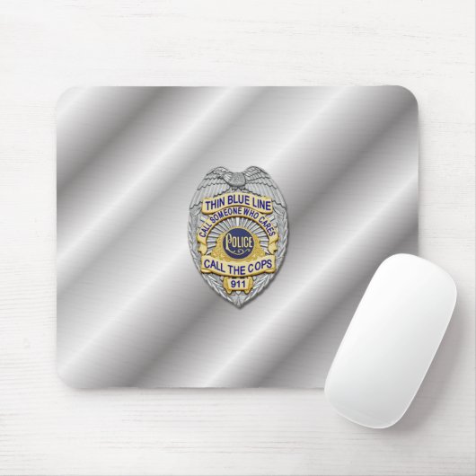 Thin Blue Line Abzeichen Mousepad (Mit Mouse)