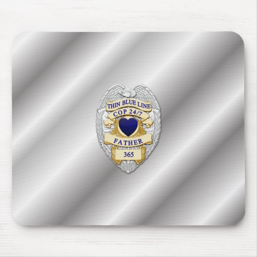 Thin Blue Line Abzeichen Mousepad (Vorne)