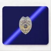 Thin Blue Line Abzeichen Mousepad (Vorne)