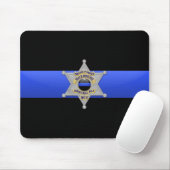 Thin Blue Line - Abzeichen Mousepad (Mit Mouse)