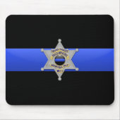 Thin Blue Line - Abzeichen Mousepad (Vorne)