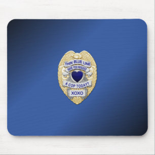 Thin Blue Line Abzeichen Mousepad