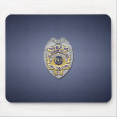 Thin Blue Line Abzeichen Mousepad (Vorne)