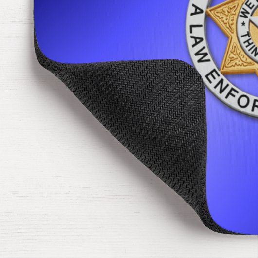Thin Blue Line Abzeichen Mousepad (Ecke)