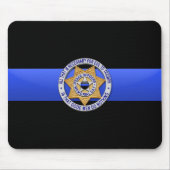 Thin Blue Line - Abzeichen Mousepad (Vorne)