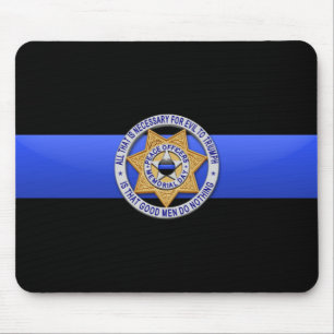 Thin Blue Line - Abzeichen Mousepad