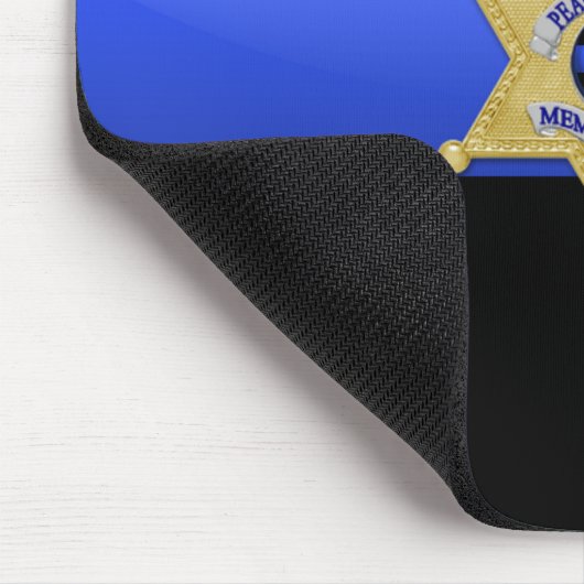 Thin Blue Line - Abzeichen Mousepad (Ecke)