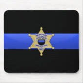 Thin Blue Line - Abzeichen Mousepad (Vorne)