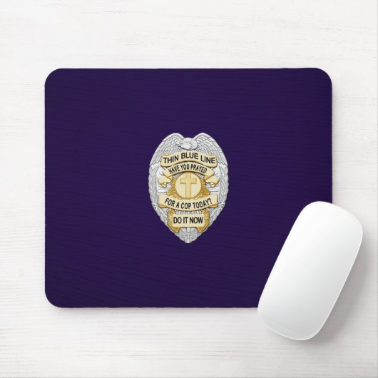 Thin Blue Line Abzeichen Mousepad (Mit Mouse)