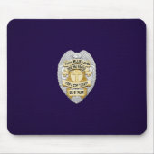 Thin Blue Line Abzeichen Mousepad (Vorne)