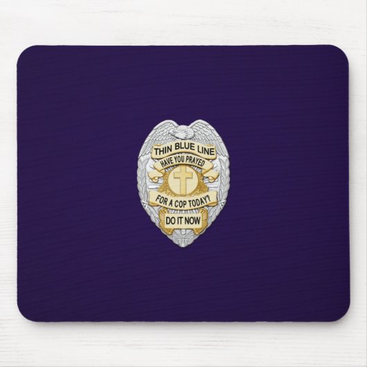 Thin Blue Line Abzeichen Mousepad (Vorne)