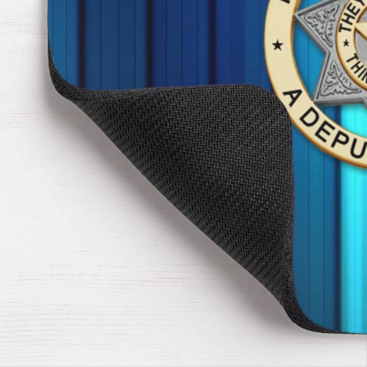 Thin Blue Line Abzeichen Mousepad (Ecke)