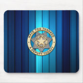 Thin Blue Line Abzeichen Mousepad (Vorne)