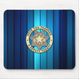 Thin Blue Line Abzeichen Mousepad