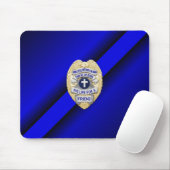 Thin Blue Line Abzeichen Mousepad (Mit Mouse)