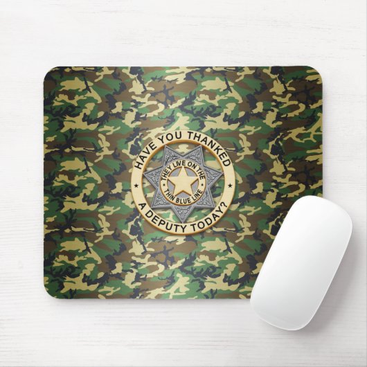 Thin Blue Line Abzeichen Mousepad (Mit Mouse)