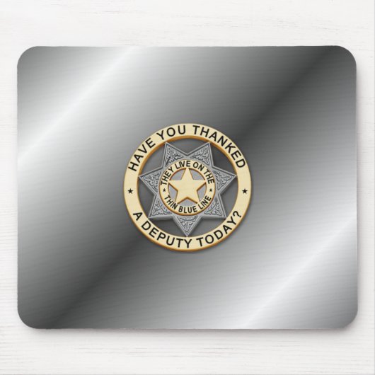 Thin Blue Line Abzeichen Mousepad (Vorne)