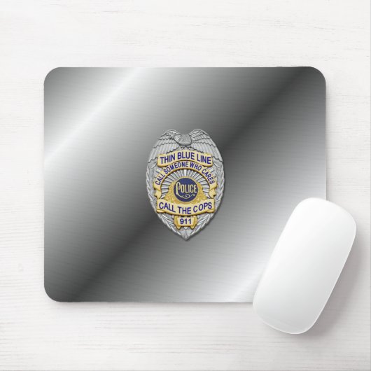 Thin Blue Line Abzeichen Mousepad (Mit Mouse)