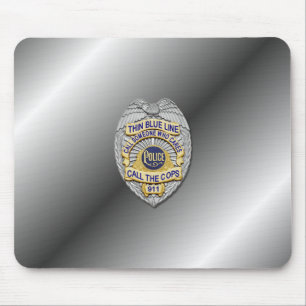 Thin Blue Line Abzeichen Mousepad