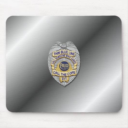 Thin Blue Line Abzeichen Mousepad (Vorne)