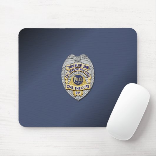 Thin Blue Line Abzeichen Mousepad (Mit Mouse)
