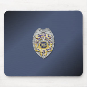 Thin Blue Line Abzeichen Mousepad