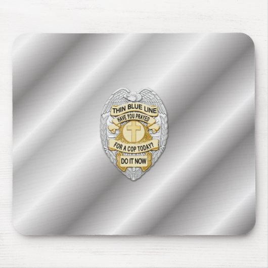 Thin Blue Line Abzeichen Mousepad (Vorne)