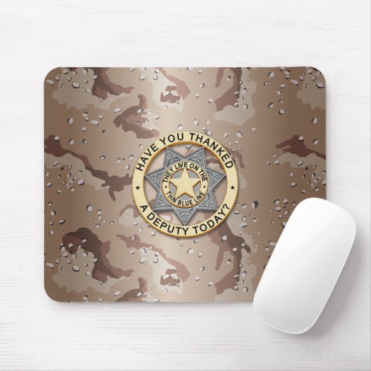 Thin Blue Line Abzeichen Mousepad (Mit Mouse)