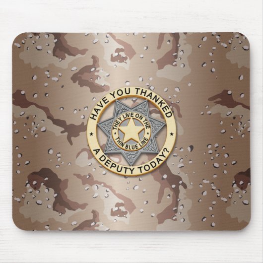 Thin Blue Line Abzeichen Mousepad (Vorne)