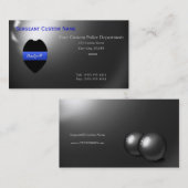 Thin Blue Line - Abzeichen Number Business Card Visitenkarte (Vorne/Hinten)