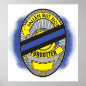 Thin Blue Line Abzeichen Poster (Vorne)
