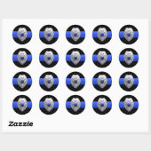 Thin Blue Line Abzeichen Sticker (Blatt)