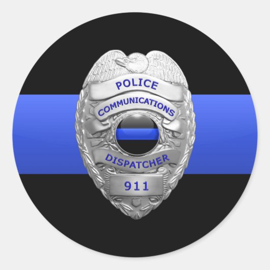 Thin Blue Line Abzeichen Sticker (Vorderseite)