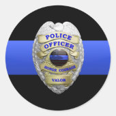 Thin Blue Line Abzeichen Sticker (Vorderseite)