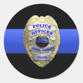 Thin Blue Line Abzeichen Sticker (Vorderseite)