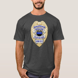 Thin Blue Line Abzeichen T-Shirt
